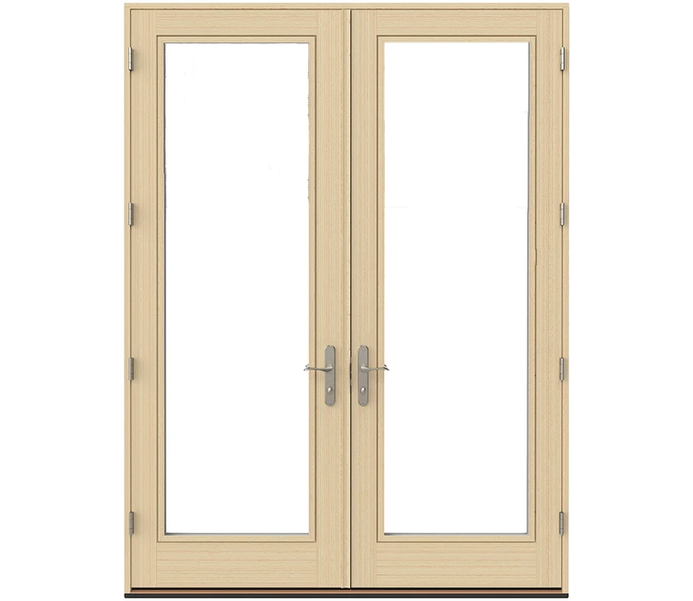 Gainesville Pella Lifestyle Series Wood Double Hinged Patio Doors